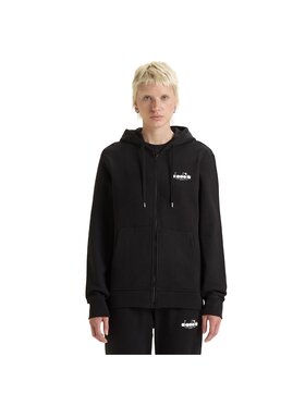 Diadora Diadora Bluza HOODIE FZ LOGO Czarny Regular Fit