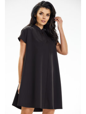 Awama Awama Sukienka letnia A635 Czarny Basic Fit