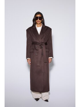 Estro Estro Cappotto di lana ER00120603 Marrone scuro Loose Fit
