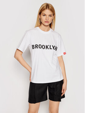 Victoria Victoria Beckham Victoria Victoria Beckham T-Shirt Brooklyn 2221JTS002511A Biały Regular Fit