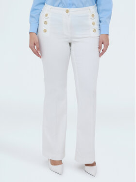 Fiorella Rubino Fiorella Rubino Pantaloni di tessuto P464T205184N011 Bianco Flare Fit