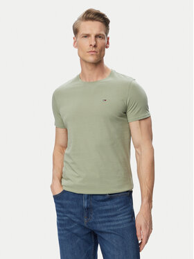 Tommy Jeans Tommy Jeans Marškinėliai DM0DM04411 Chaki Slim Fit