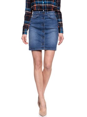Lee Lee Spódnica mini A LINE SKIRT Niebieski Regular Fit