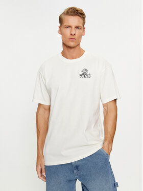 Vans Vans Tričko Off The Wall Social Club Ss Tee VN0008S0 Écru Classic Fit