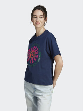 adidas adidas Tričko FARM Rio Graphic IM2390 Tmavomodrá Regular Fit