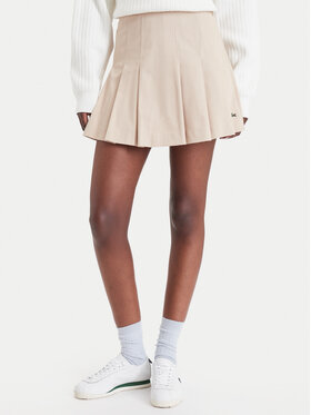 Lacoste Lacoste Gonna plissettata JF8001 Beige Regular Fit