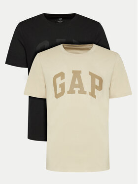 Gap Gap 2-dílná sada T-shirts 885595-00 Černá Regular Fit
