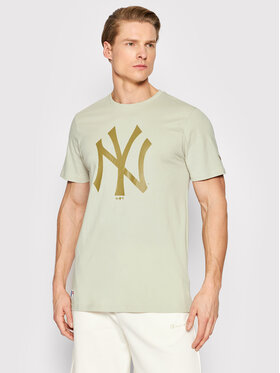 New Era New Era Футболка New York Yankees MLB Logo 12033497 Бежевий Regular Fit
