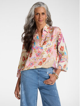 Elena Mirò Elena Mirò Bluzka 2043Z200047N041 Czerwony Boxy Fit