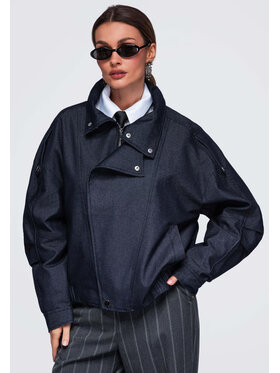 Ombre Ombre Kurtka przejściowa OW-JALP-0137 Granatowy Oversize