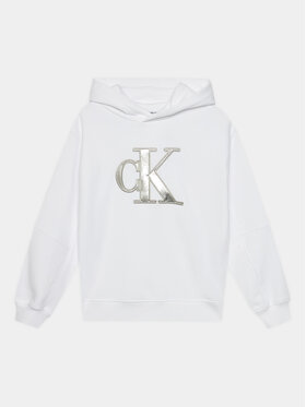Calvin Klein Jeans Calvin Klein Jeans Bluză Metallic Monogram IG0IG02298 Alb Regular Fit