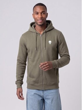 Marvel Marvel Bluza Na chłodne dni oliwkowa punisher 132868 Zielony Regular Fit