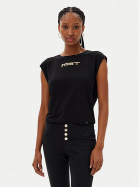 MET MET Bluzka M10 304TP Czarny Regular Fit