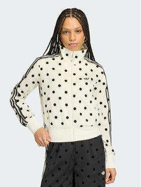 adidas adidas Bluza Satin Polka Dots Tt Track Top KV1165 Kremowy Regular Fit