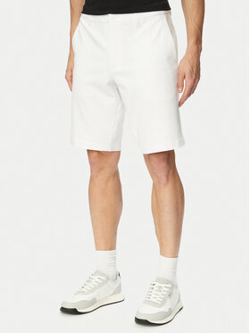 BOSS BOSS Auduma šorti 50511436 Balts Regular Fit