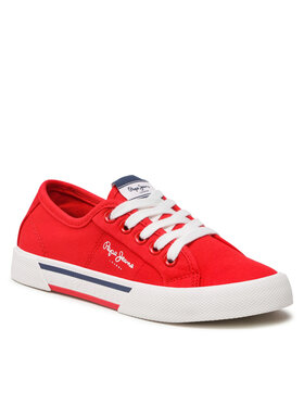 Pepe Jeans Pepe Jeans Πάνινα παπούτσια Brady Boy Basic PBS30527 Κόκκινο