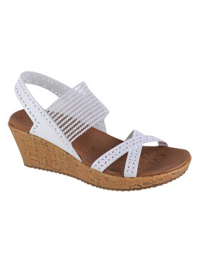 Skechers Skechers Sandały Skechers Beverlee - Boho Glow Biały