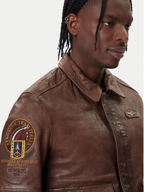 Μπουφάν δερμάτινο Aeronautica Militare φωτογραφία