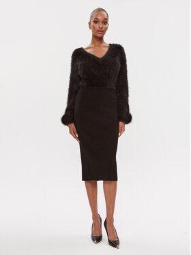 Guess Guess Плетена рокля Kari W3BK1C Z3BL0 Черен Slim Fit