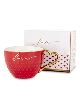 MIAhome MIAhome Filiżanka porcelanowa 500 ml LOVE Czerwony