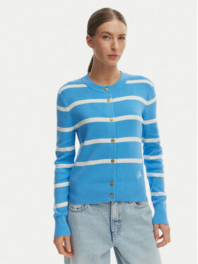 Tommy Hilfiger Tommy Hilfiger Pletena jopica WW0WW49617 Modra Regular Fit