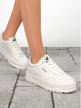 Pepe Jeans Pepe Jeans Sneakersy PLS31389 Écru