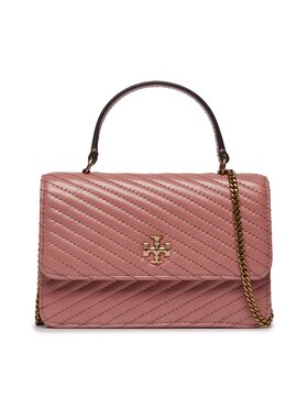 Tory Burch Tory Burch Ročna torba Kira Moto Quilt Mini Top Handle Chain Wallet 155893 Roza