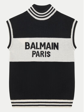 Balmain Balmain Sweter BV9A51-Z2361 Czarny Regular Fit