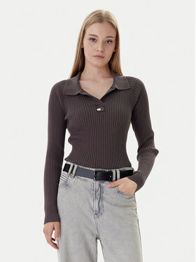 Tommy Jeans Tommy Jeans Megztinis DW0DW22036 Ruda Slim Fit