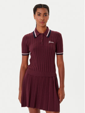 Guess Guess Polo särk V5BP04 Z1152 Bordoopunane Regular Fit