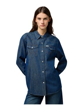 Wrangler Wrangler Koszula jeansowa 112370827 Granatowy Regular Fit