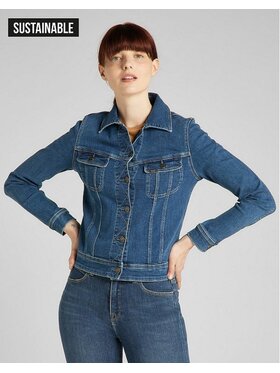 Lee Lee Kurtka damska SLIM RIDER Niebieski Slim Fit