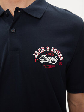 Jack&Jones Polo Logo 12246692 Tamnoplava Standard Fit