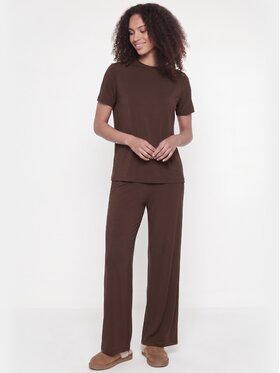 BASICLO BASICLO T-Shirt BSL-004-212 Brązowy Oversize