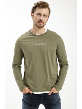 Cross Jeans Cross Jeans Longsleeve 15884-324 Zielony Regular Fit