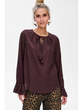 blue shadow blue shadow Bluzka Louise Brązowy Regular Fit