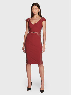 Marciano Guess Marciano Guess Rochie cocktail 3RGK22 6869Z Roșu Slim Fit