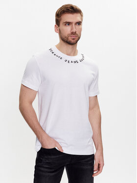 Versace Jeans Couture Versace Jeans Couture T-shirt Logo 74GAHT17 Bianco Regular Fit