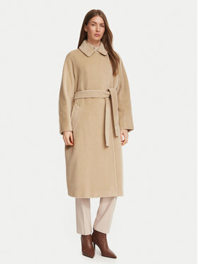 Marella Marella Вълнено палто 2623016082200 Светлокафяв Regular Fit