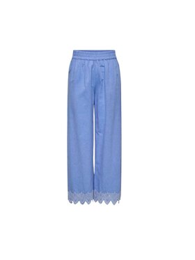 ONLY ONLY Pantaloni da donna Pantaloni donna onlpaula tulum emb pull Blu Regular Fit