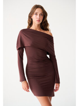 Leimann Leimann Sukienka codzienna Maria Brązowy Feminine Fit