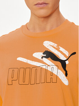 Puma T-shirt Ess+ Logo 678988 Narančasta Regular Fit