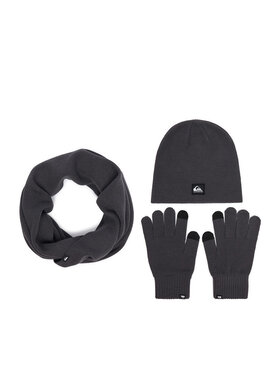 Quiksilver Quiksilver Set căciulă, fular tip guler și mănuși CWBEO-QS-SM346-002-AW26 Gri închis