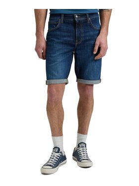 Lee Lee Szorty jeansowe 112377689 Niebieski Regular Fit