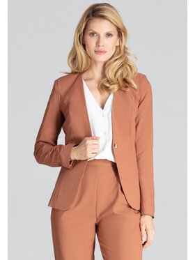 FIGL FIGL Marynarka M678 Brązowy Regular Fit