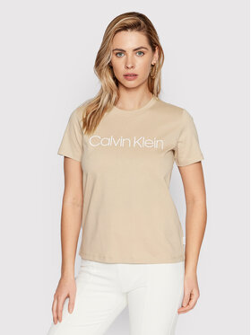 Calvin Klein Calvin Klein T-shirt K20K202142 Bež Regular Fit