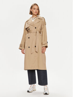 Gina Tricot Gina Tricot Vihmamantel 21984 Beež Regular Fit