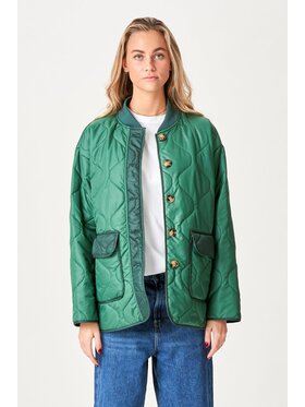 TeeShoppen TeeShoppen Kurtka przejściowa 'Basic Collection' Zielony Regular Fit