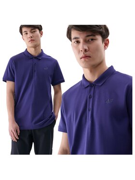 4F 4F Polo 4FWMM00TPTSM367-31S Niebieski Regular Fit