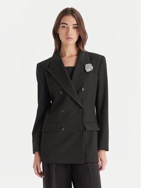 HUGO HUGO Marynarka Amelora 50547694 Czarny Oversize